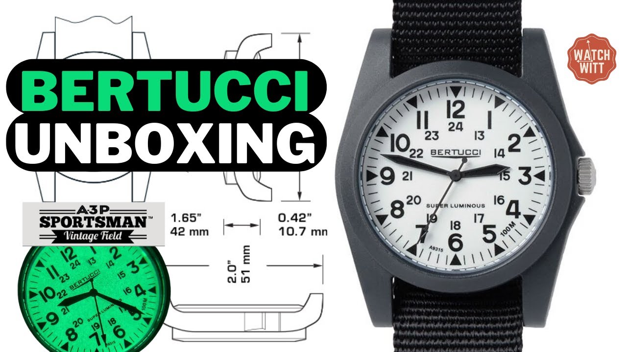 Sold as The Ultimate Field Watch - Bertucci A-3P Sportsman Vintage Field Unboxing