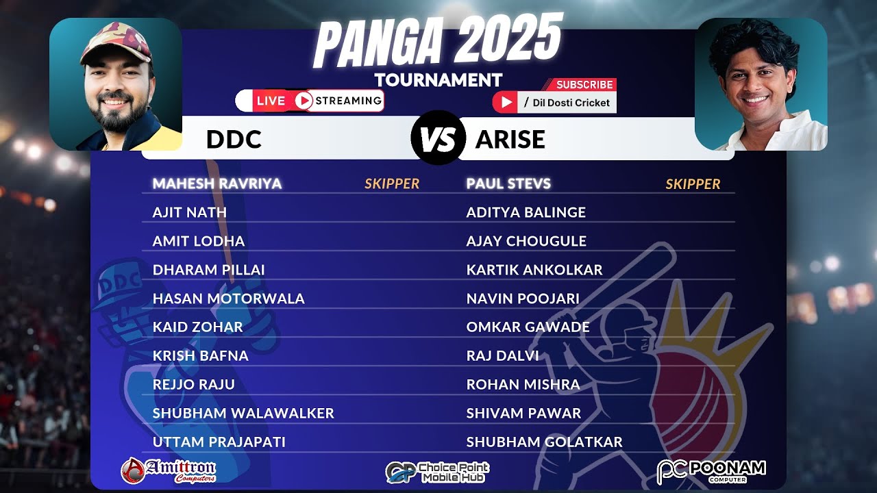 DDC vs Arise | 01-Nov-2025 | DDC Panga 2025 Tournament | Live Cricket Match