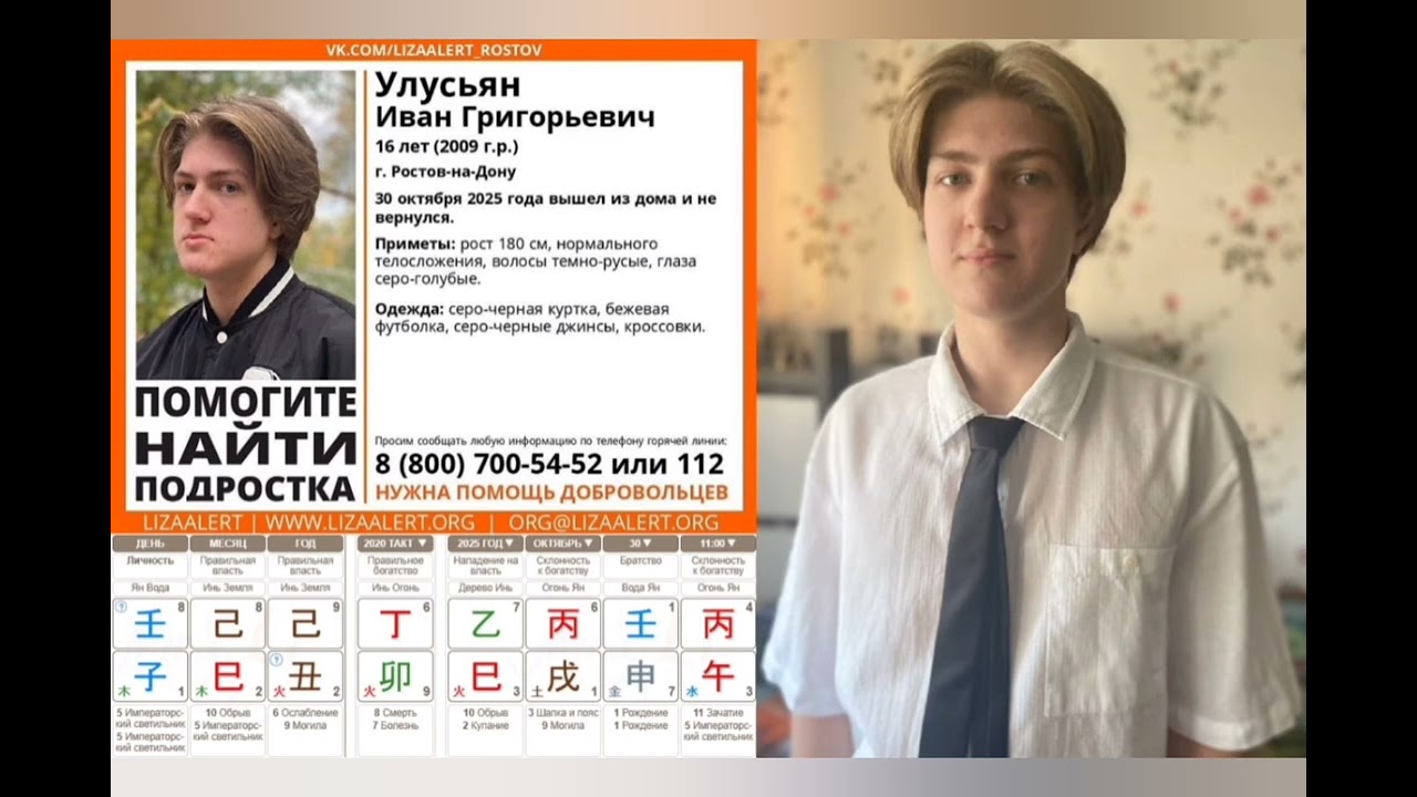 Куда ушел Иван Улусьян? Бацзы предупреждает о коварной женщине, которая заморочила голову подростку.