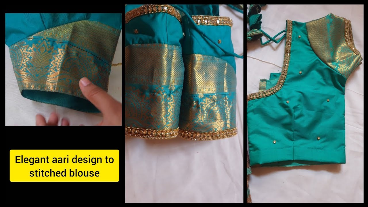 Elegant aari design to stitched blouse for beginners 💥@CutandSewbyPriya #aari #aariembroidery