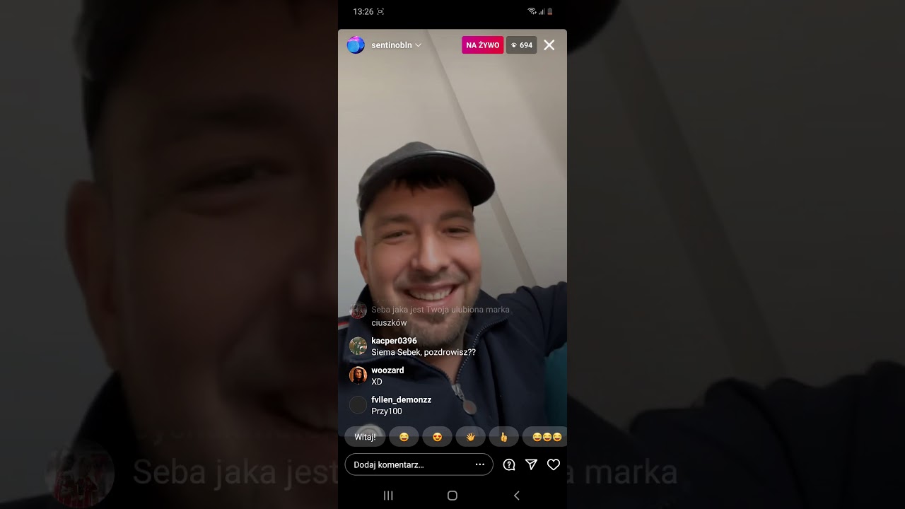Urywek z live Sentino - Sobota 60, Quebonafide, Misio na kanapie