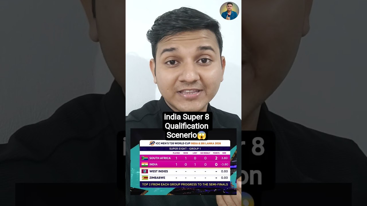 India's qualification scenerio for super-8 in T20 World Cup 2026 #INDvsSA #t20worldcup2026