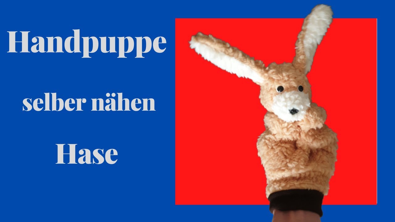 Handpuppe Hase selber nähen - How to make a handpuppet rabbit