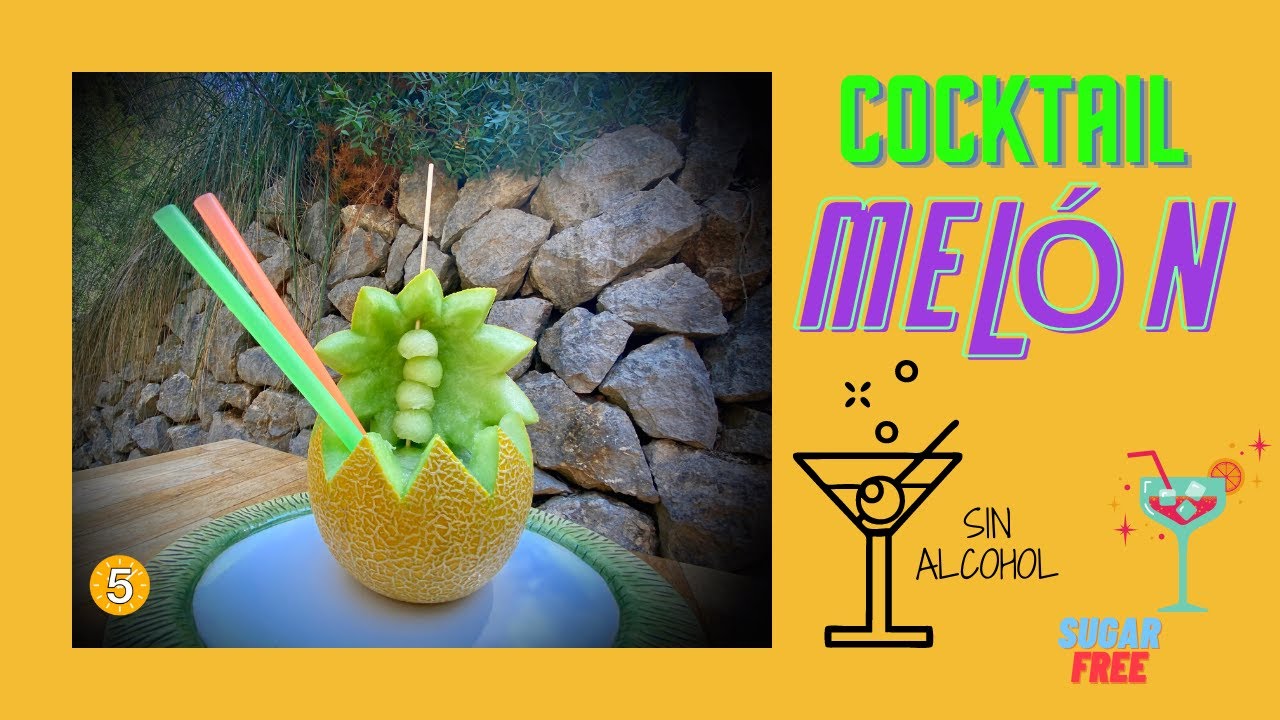 COCKTAIL de MELÓN Sin Alcohol SUPER Refrescante 💦 - RECETAS EN 5 MINUTOS