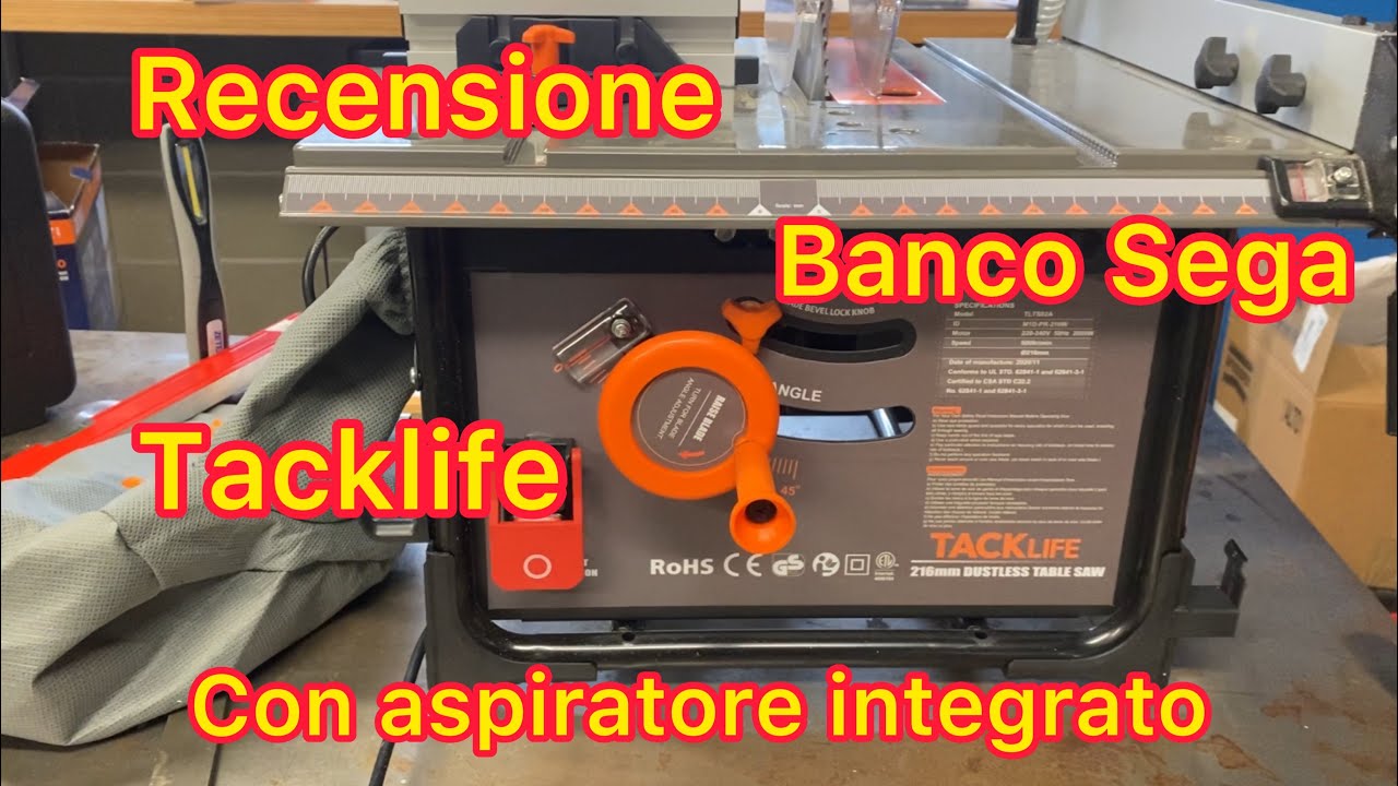 Recensione Banco Sega Tacklife TLTS02A con sistema di aspirazione integrato
