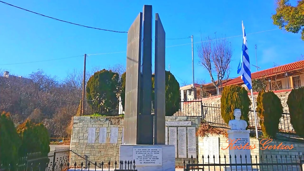 ΤΟ ΙΣΤΟΡΙΚΟ ΣΚΡΑ ΑΠΟ ΨΗΛΑ, ΔΗΜΟΣ ΠΑΙΟΝΙΑΣ ΚΙΛΚΙΣ. HISTORIC VILLAGE SKRA AERIAL VIEW, KILKIS, GREECE