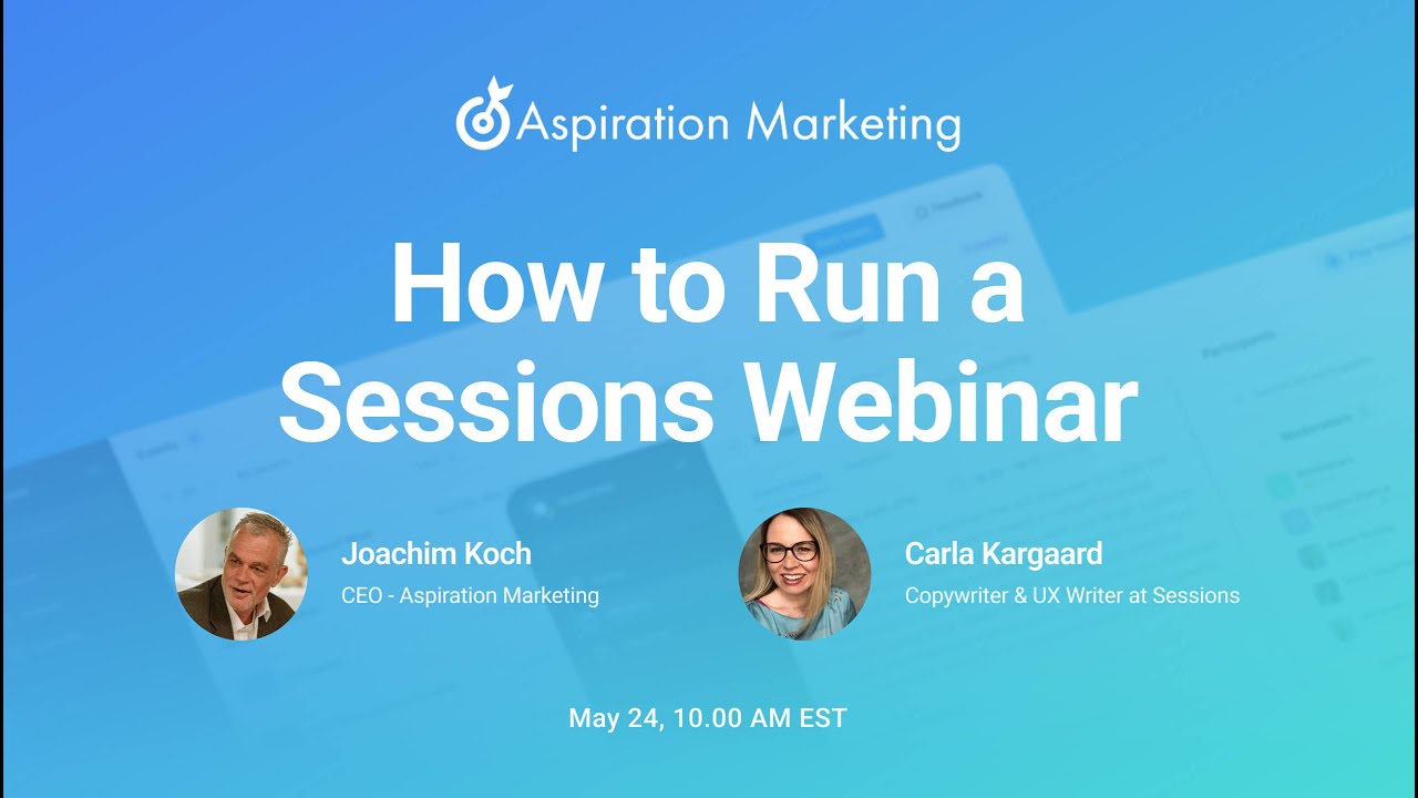 How to Run a Sessions Webinar