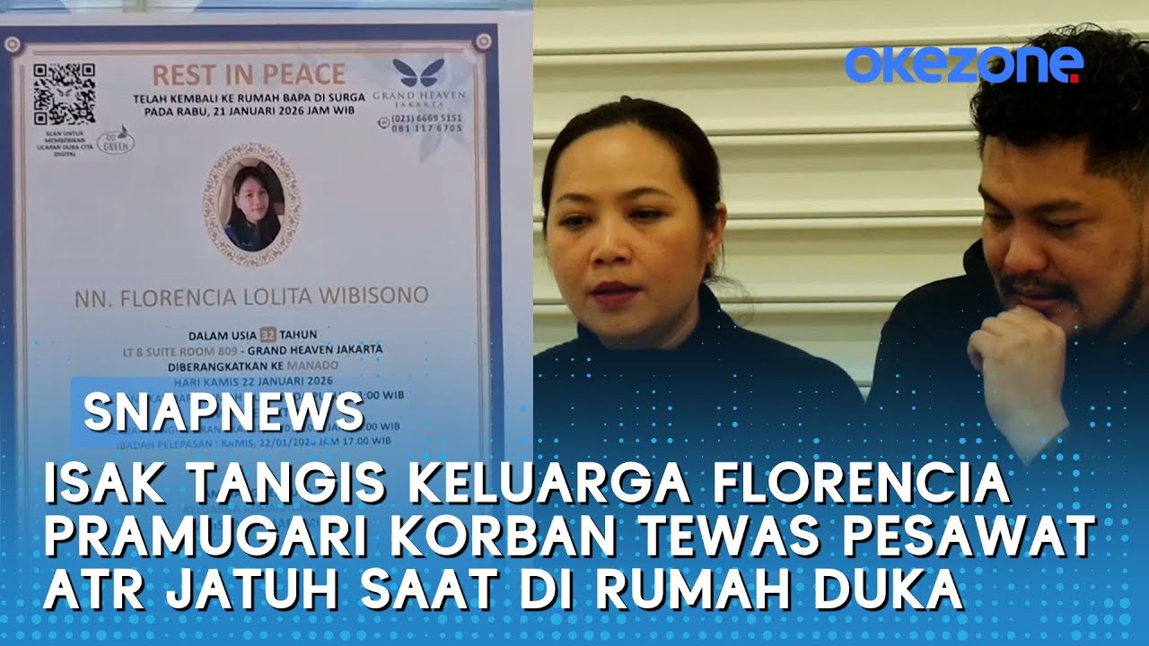 Isak Tangis Keluarga Florencia Pramugari Korban Tewas Pesawat ATR Jatuh saat di Rumah Duka