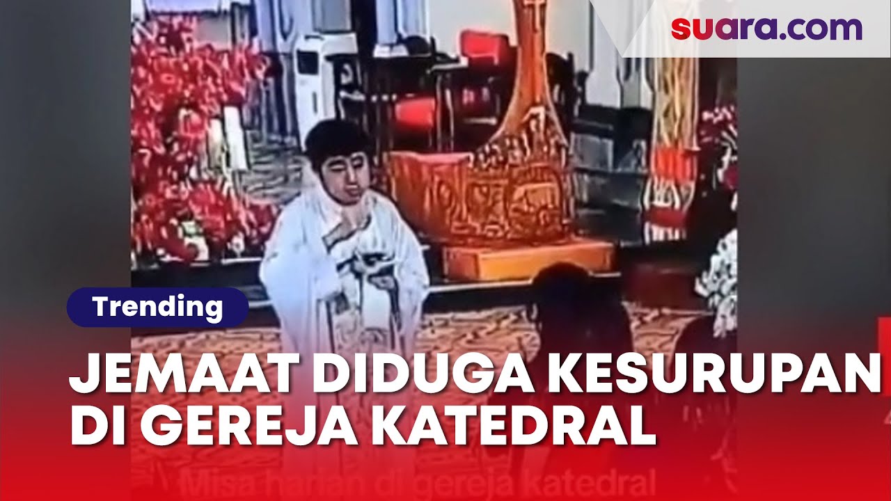 Momen Jemaat Diduga Kesurupan di Gereja Katedral Jakarta Viral, Korban Sempat Teriak Histeris