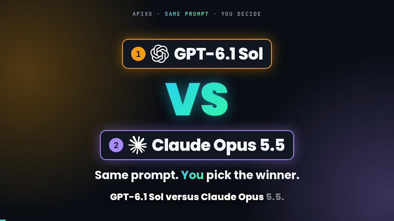 GPT-6.1 Sol vs Claude Opus 5.5 &mdash; Same Prompt, 4 Builds. You Pick the Winner