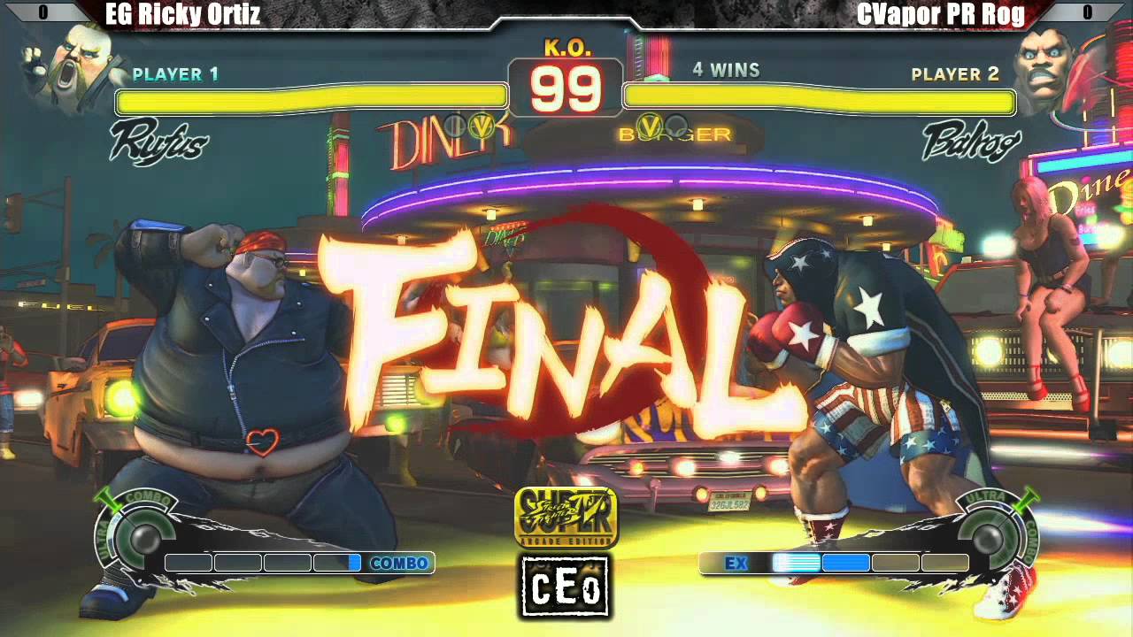 SSF4 AE2012 Top 24 EG Ricky Ortiz vs CVapor PR Rog - CEO 2012 Tournament