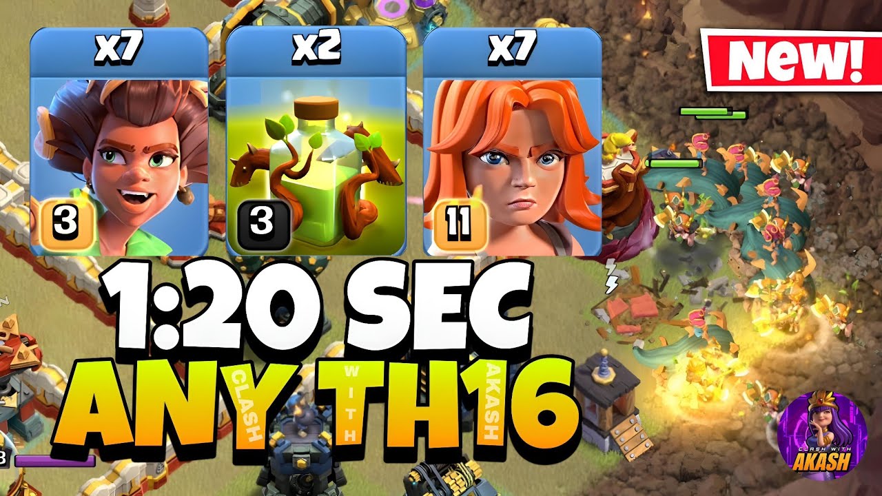 TH16 Root Rider Valkyrie Attack Strategy !! Th16 Attack Strategy (Clash of Clans)