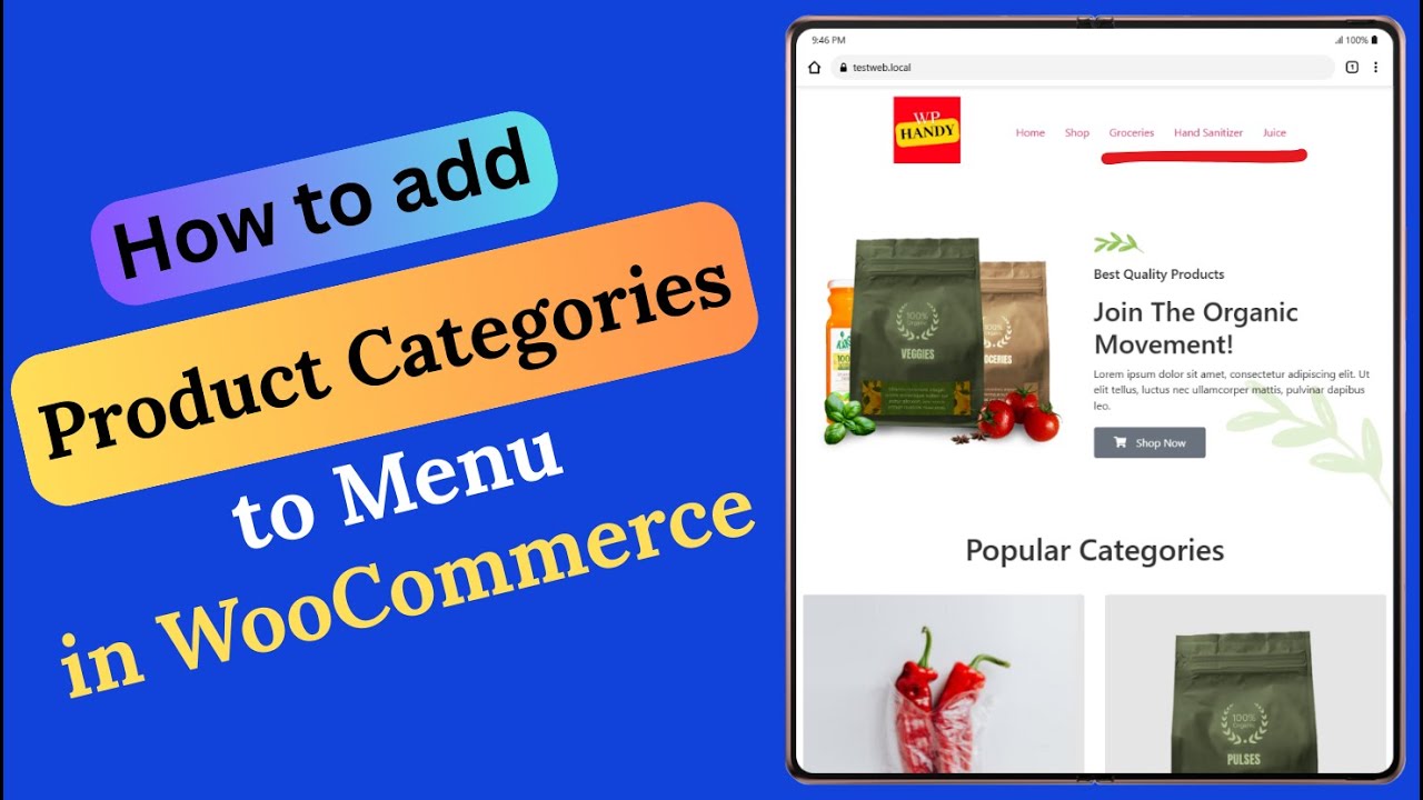 How to Add Product Categories to Menu in WordPress WooCommerce