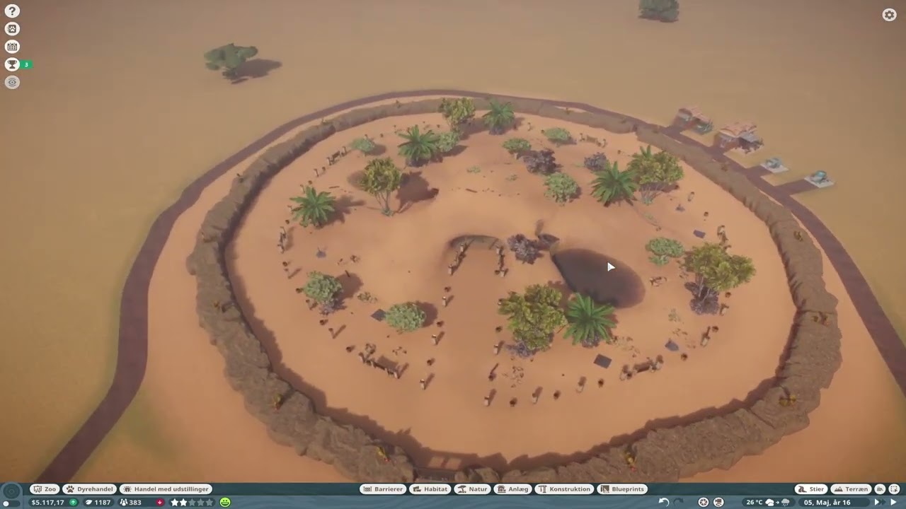Vi placer bur til ørkenræve (Planet zoo)