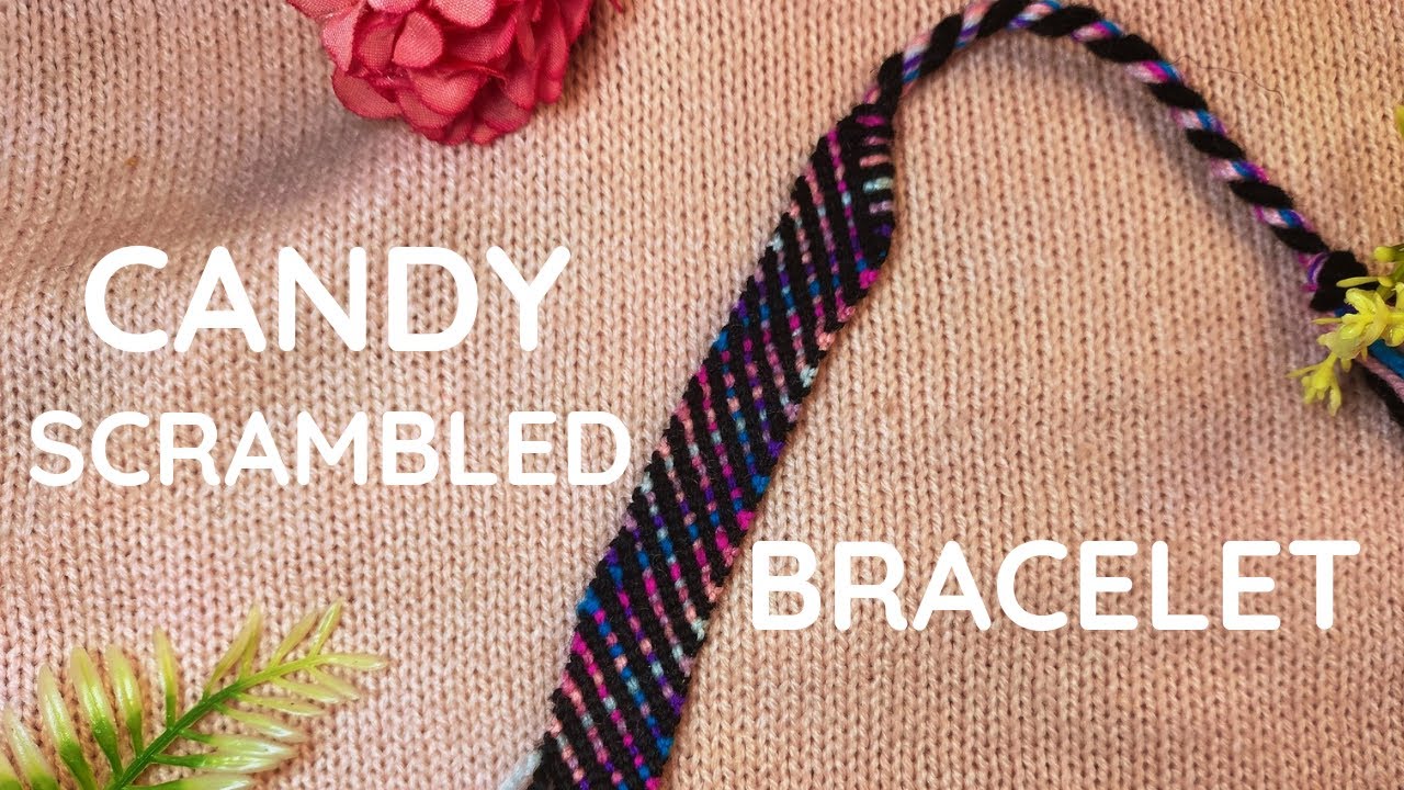 Candy Scrambled Fishtail Friendship Bracelet Tutorial - Beginner Friendship Bracelet Tutorial