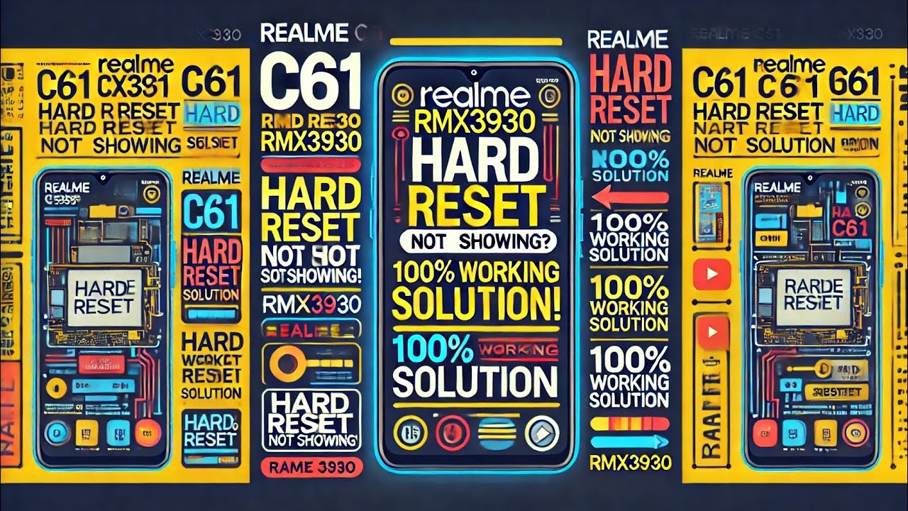 Realme C61 RMX3930 Hard Reset Not Showing? 100% Working Solution!