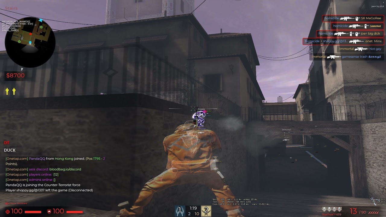 hvh highlights w/ gamesense.pub/skeet.cc