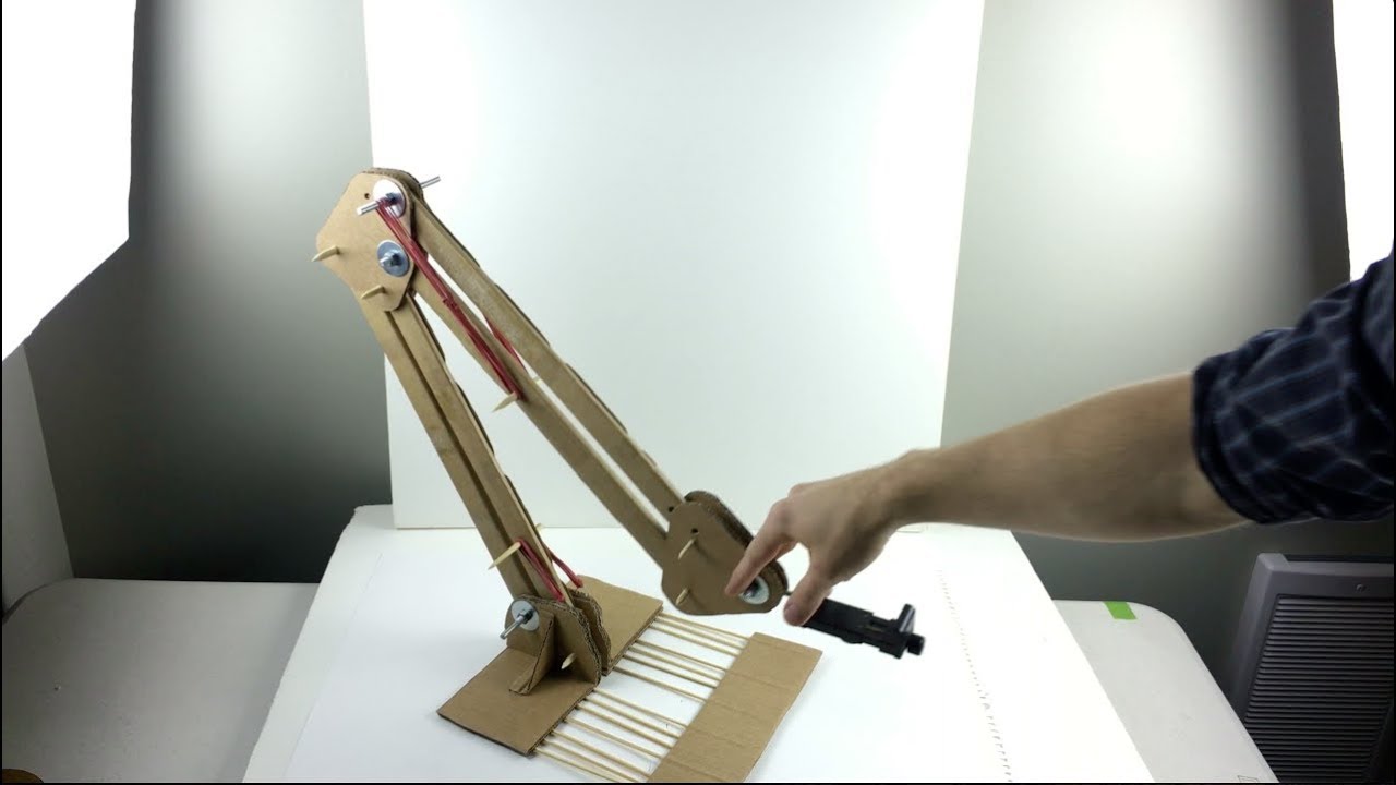 Microphone Boom Arm made from cardboard Part 1
