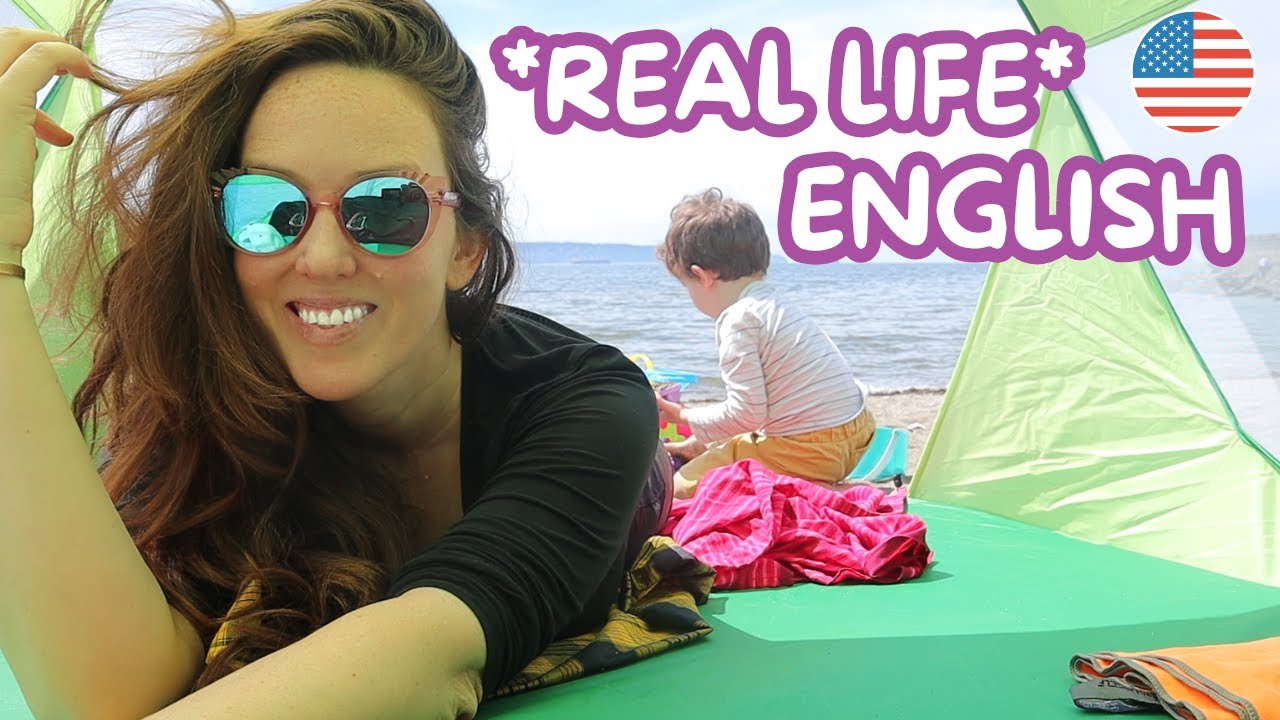 REAL Spoken English with my Child (at the beach!)