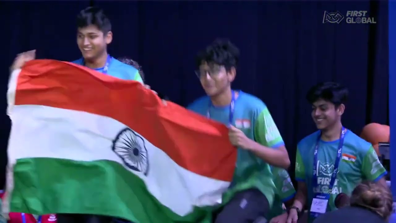 Zheng award presentation to Team India