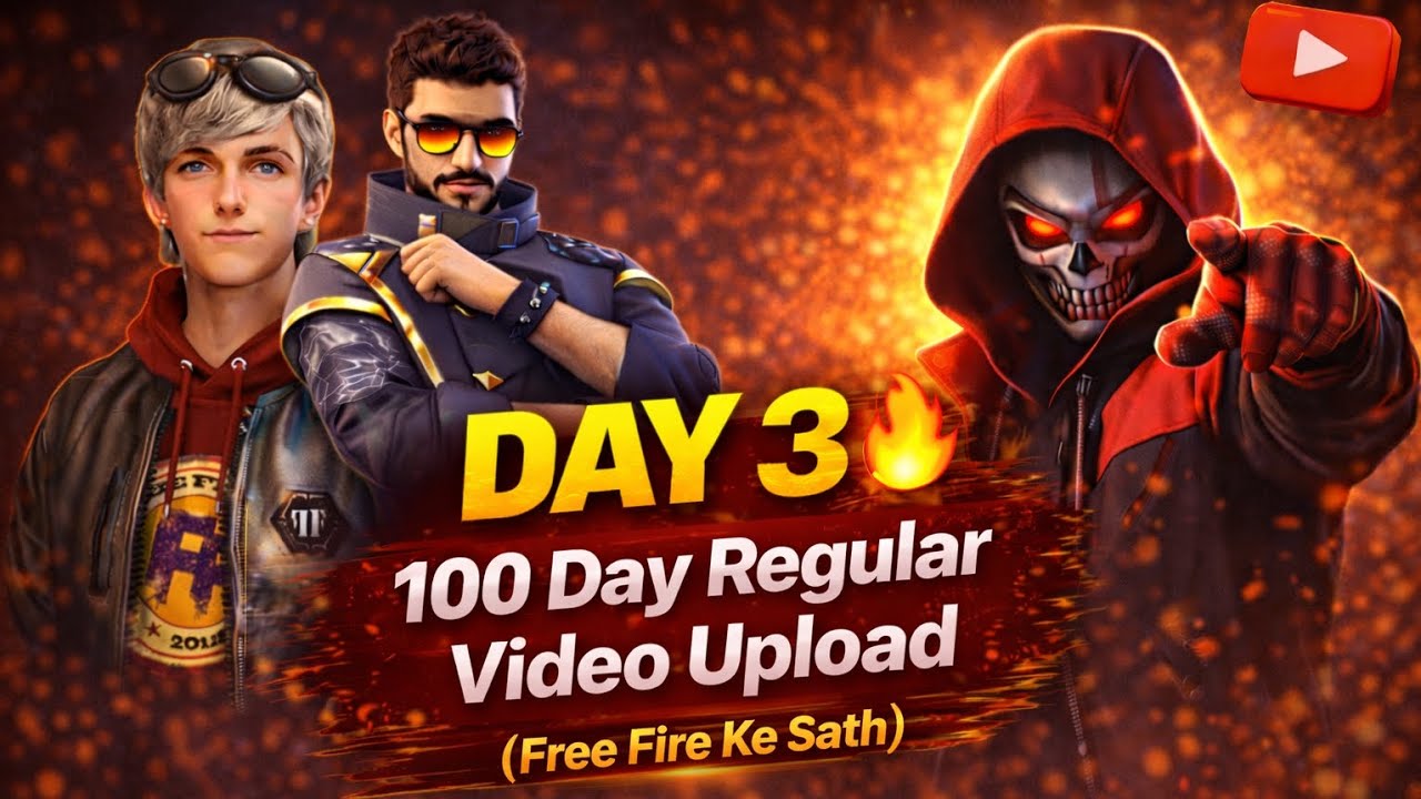 Day 3 | Free Fire Ke Sath 100 Day Regular Video Upload Challenge 🔥💪 
