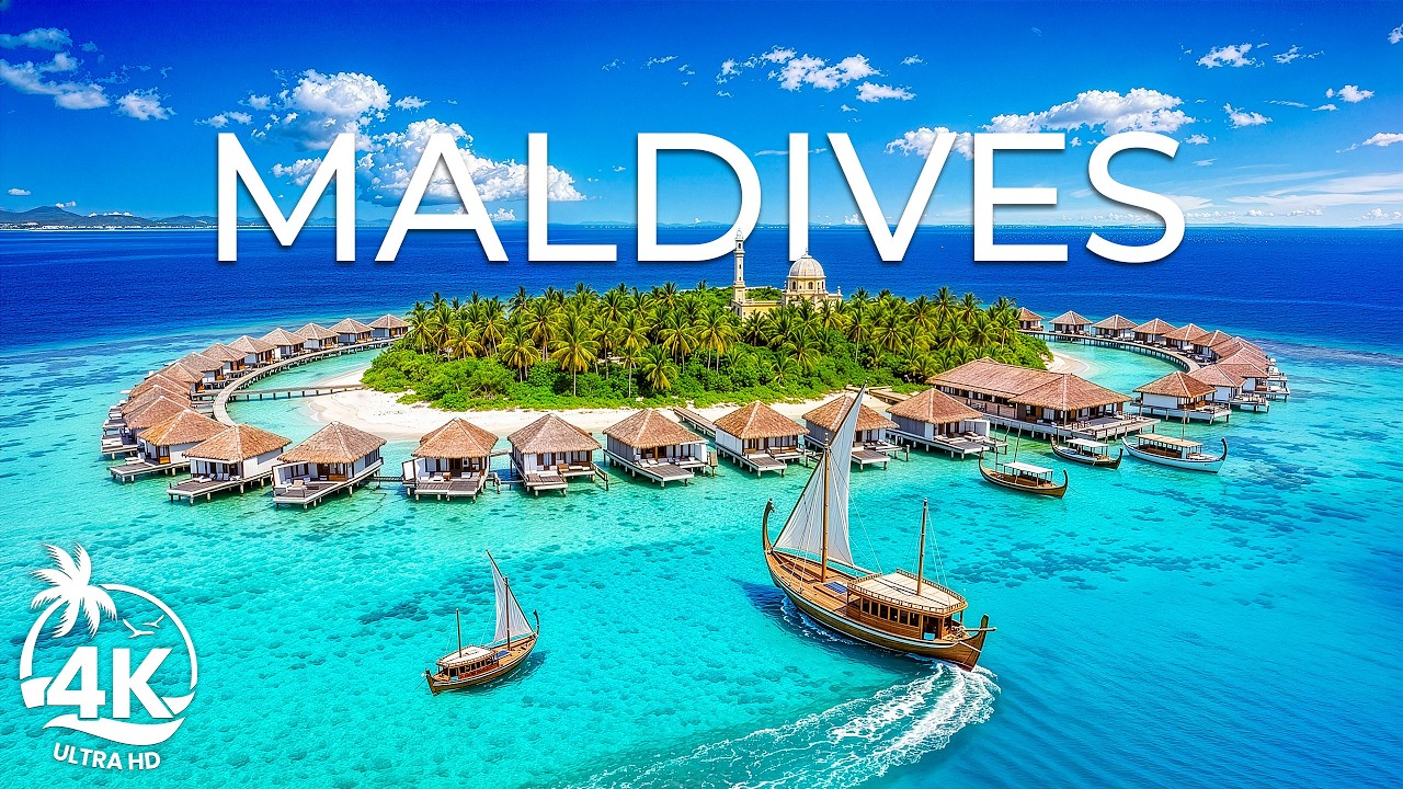 Maldives 4K UHD – A Dream Island Escape with Crystal Seas, White Sand Beaches & Calm Music