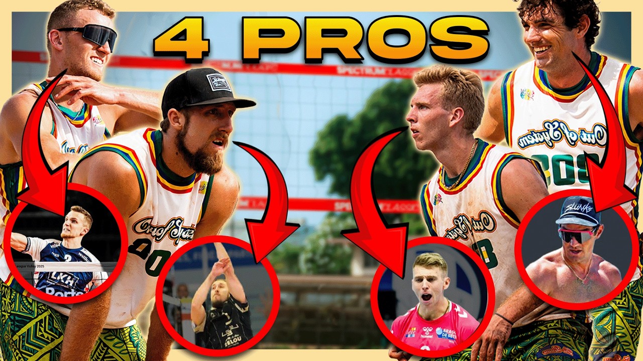 Signing up for a Grass Volleyball Tournament with 4 Pros...