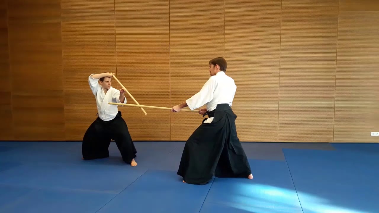 Jo tai jo, Chudan tsuki, Parade - kiri kaeshi - shomen uchi