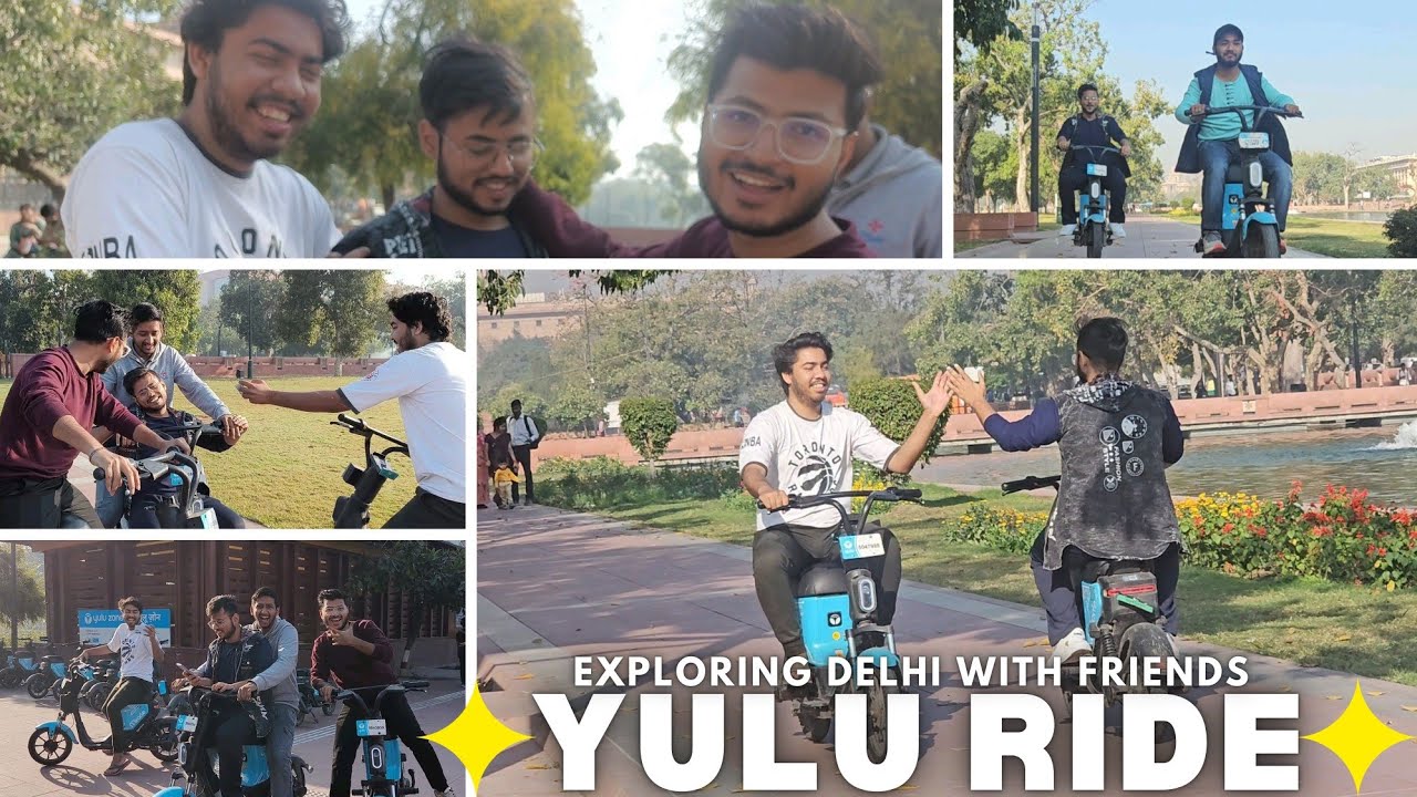 Yulu Ride | Yulu Ride Early Morning India Gate | Yulu Electric Bike | Exploring Delhi With Friends🏍️