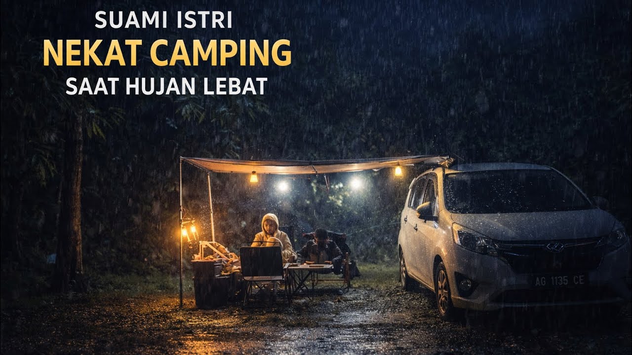 Hujan Sepanjang Malam.! Nekat Camping Sendirian Menggunakan Sigra Campervan