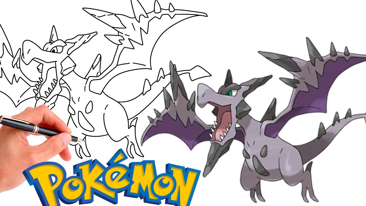 How To Draw MEGA AERODACTYL POKEMON | Mega Pokemons