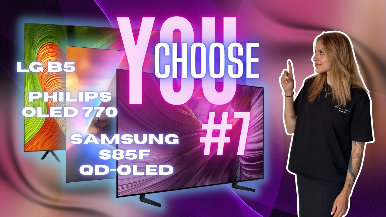 Слепой тест бюджетных OLED-телевизоров: LG B5 против Philips OLED770 против Samsung S85F QD-OLED!...
