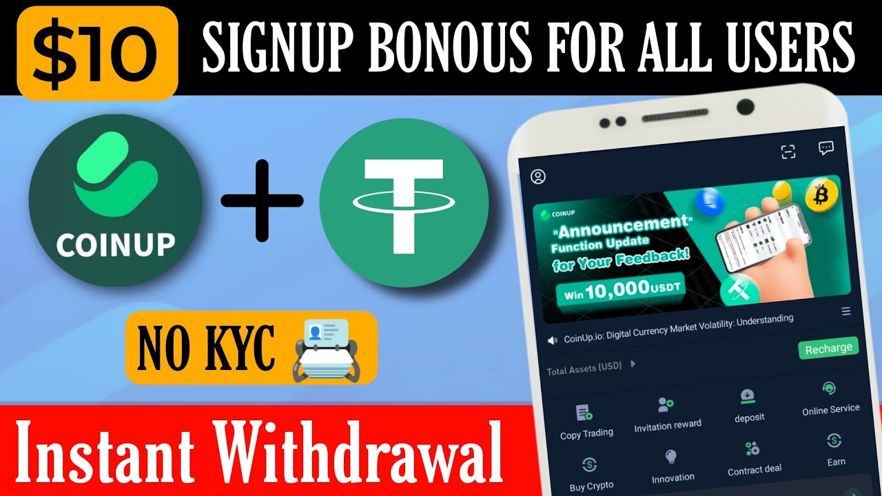10$ SignUp Bonus 🤑 - CoinUp Exchange Airdrop - New Airdrop Instant Withdrawal - Crypto Airdrop