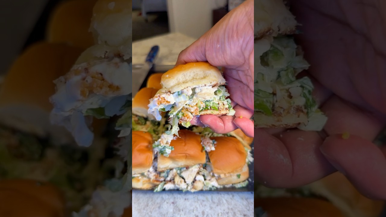 Crispy Chicken Caesar Sliders
