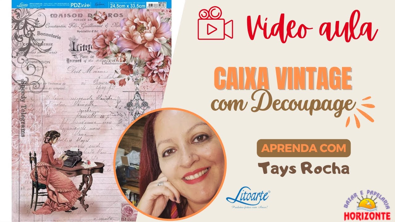 Aula de Decoração: Caixa Vintage por Tays Rocha