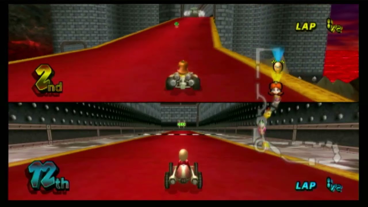 Mario Kart Wii CTGP Revolution: Peppa Pig loses to Daisy in Dragon Burial Grounds