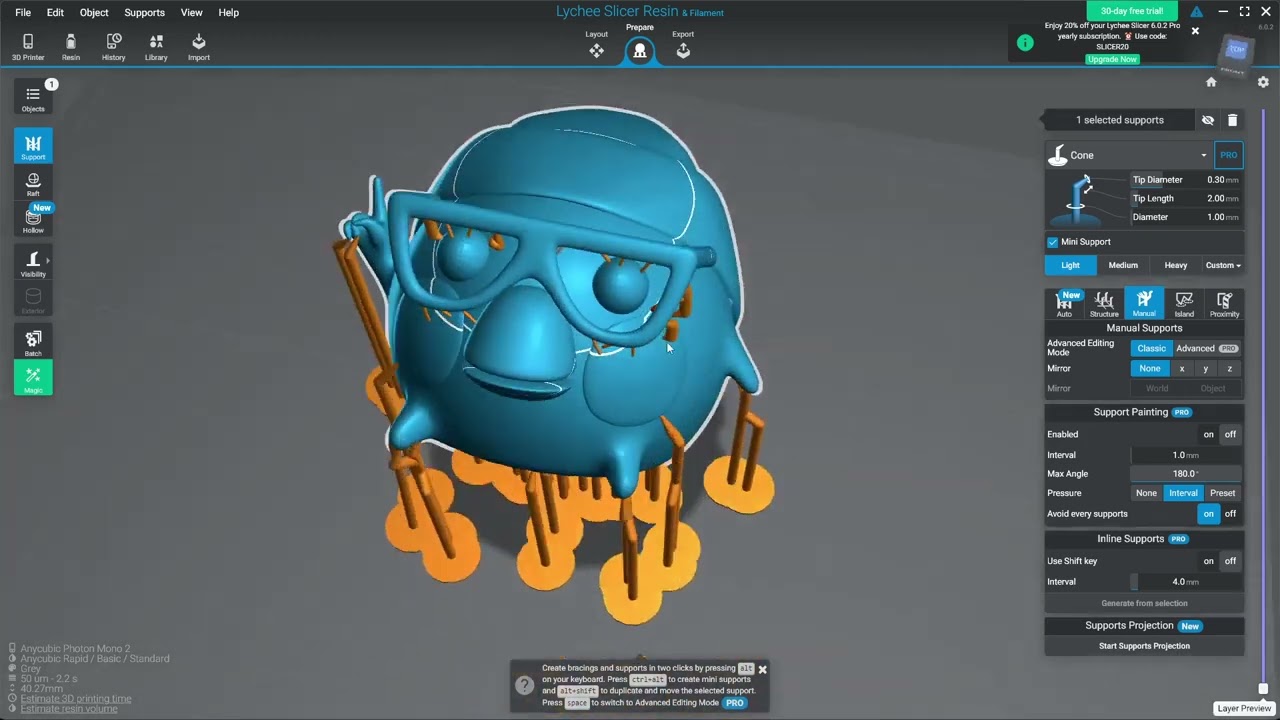 Preparación de archivos para impresión 3d - Lychee slicer