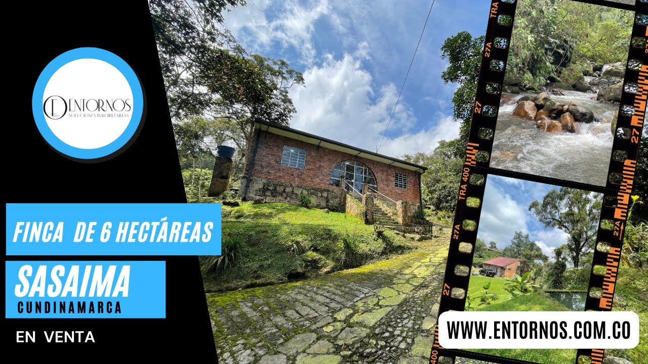 FINCA DE 6 HECÁREAS EN SASAIMA CUANDINAMARCA PARA LA VENTA - CON FUENTES DE AGUA PROPIAS.