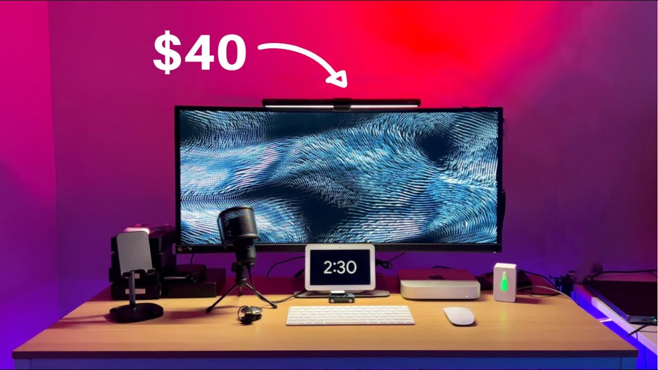 $40 Quntis Monitor LED Light Bar | Why You NEED it for your Desk Setup 2022