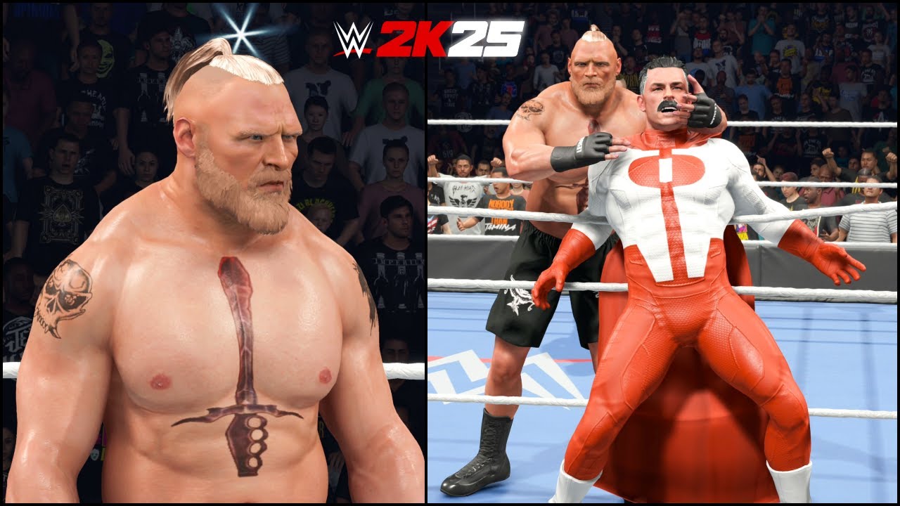 The Real Brock Lesnar Vs Omniman WWE 2K25