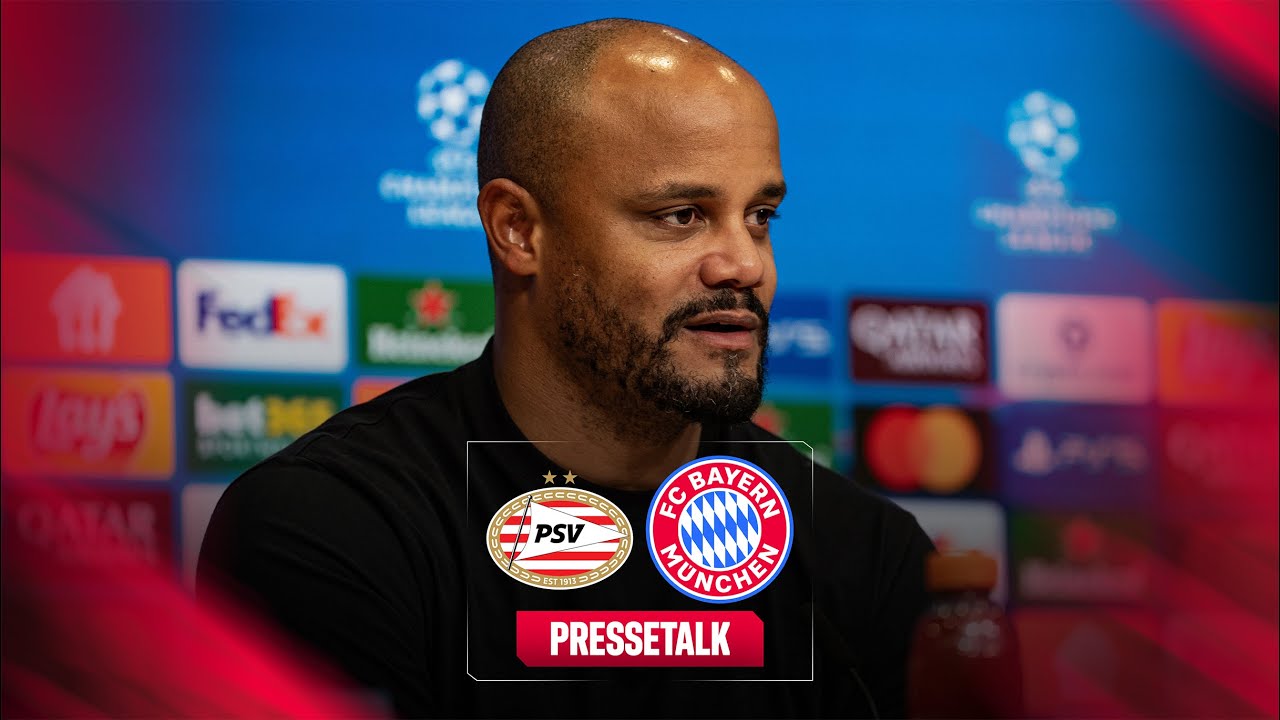 LIVE 🔴 Pressetalk mit Kompany und Tah vor PSV Eindhoven - FC Bayern | 8. CL-Spieltag