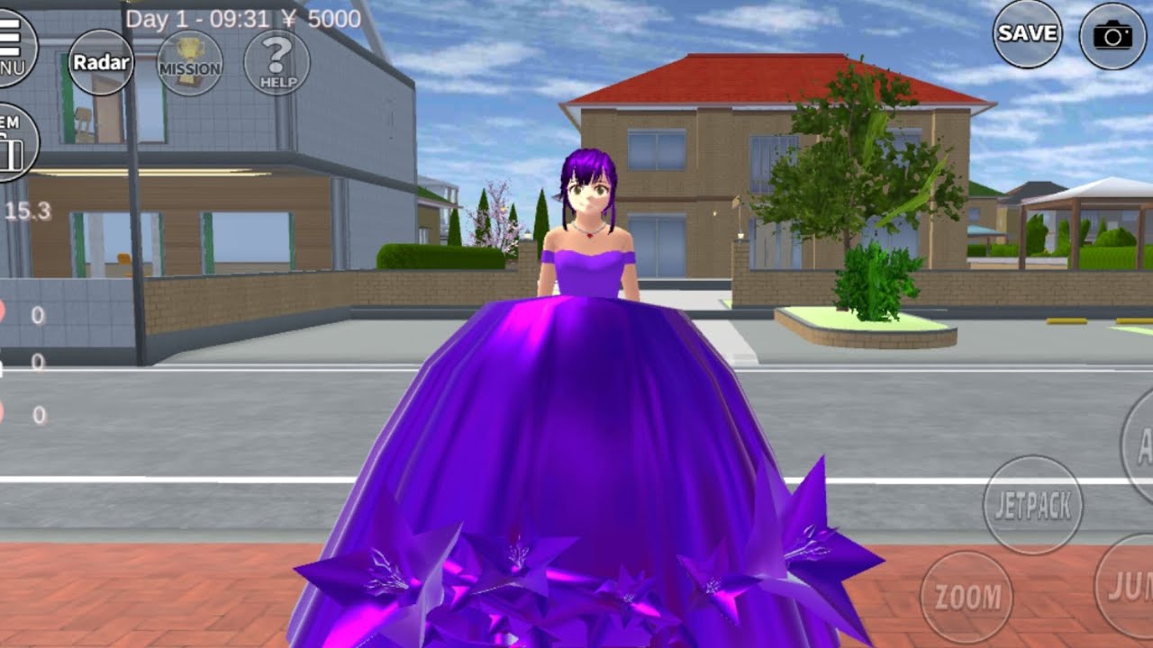 💜✨ How to Make Purple Stylish Gown | Sakura School Simulator