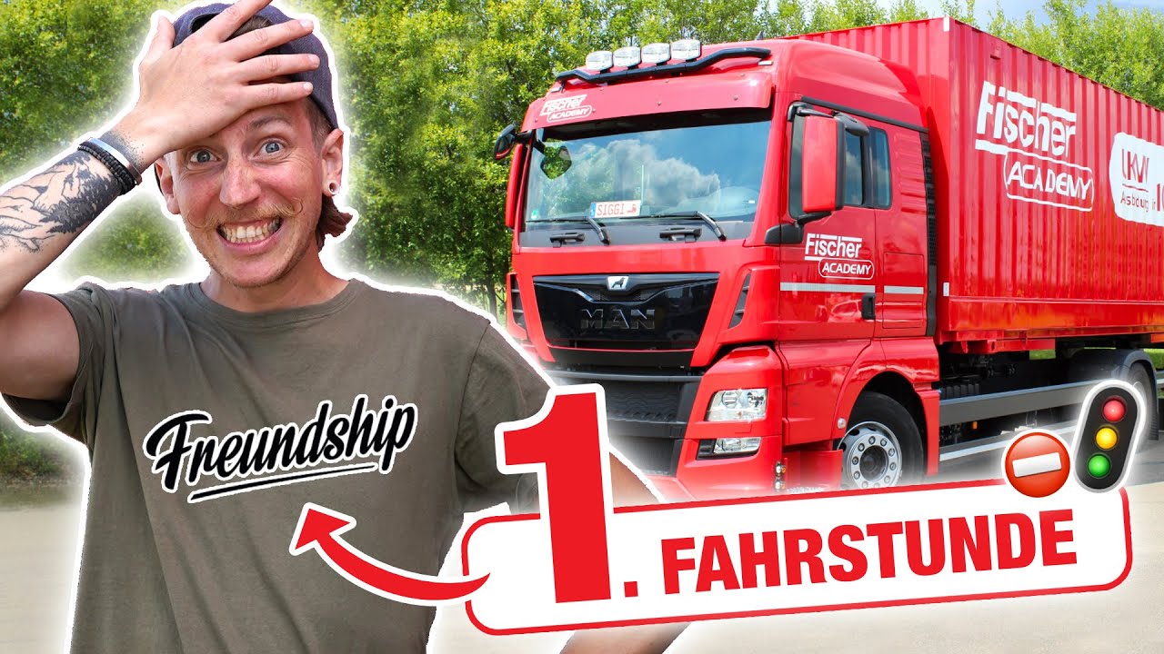 Erste Fahrstunde LKW mit Dominik 🚚💨 Freundship | Fischer Academy