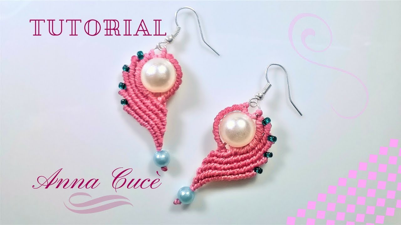 Tutorial macrame earrings 