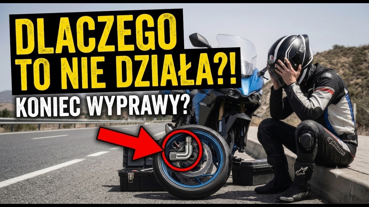 🚨 Wentyl kontratakuje!🚧 Serwis na poboczu autostrady. Tak wygląda motocyklowa przygoda!🏍️😅
