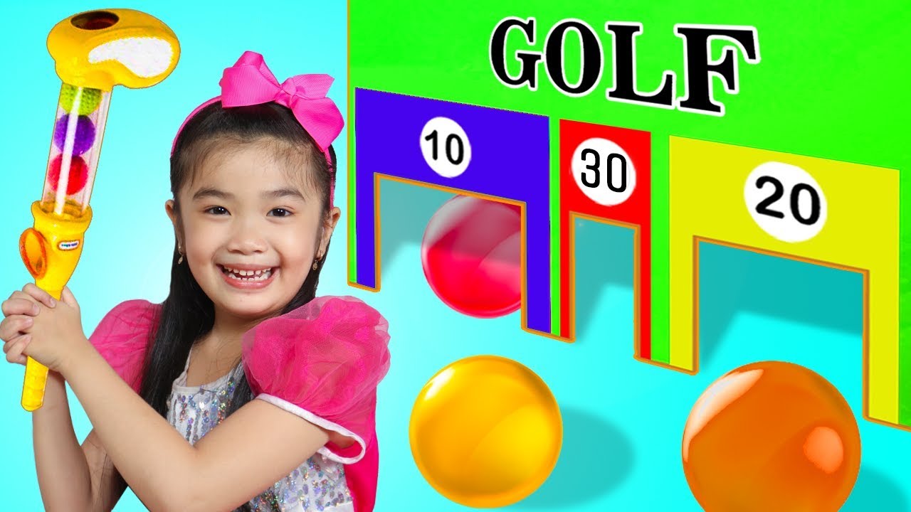 Hana Pretend Play w/ Junior MINI GOLF Play Set Toy Game for Kids