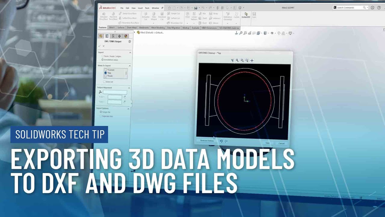 Как экспортировать файлы DXF/DWG из SOLIDWORKS