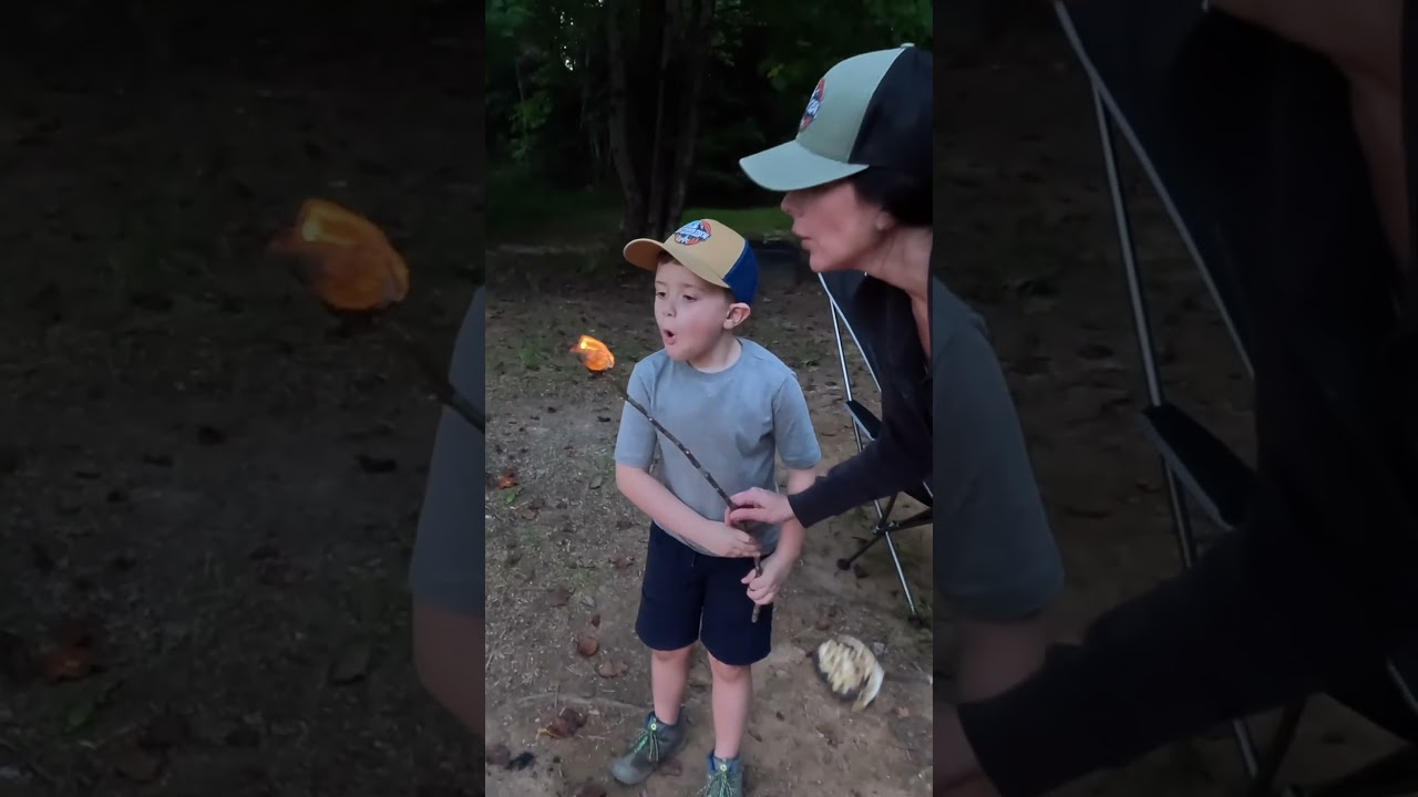 Camping Fun  Roasting Marshmallows & Finding Sticks!