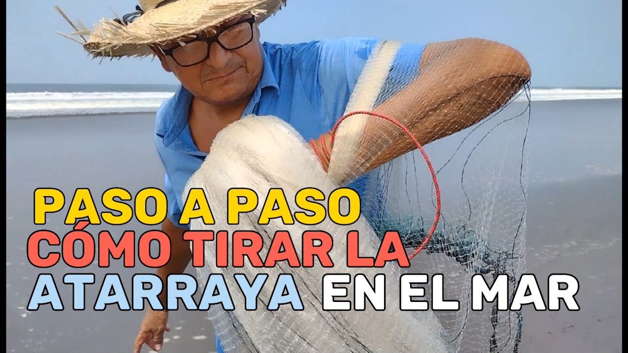 La enseñanza perfecta para que aprenda a tirar una atarraya y pescar en el mar #pesca #tutorial