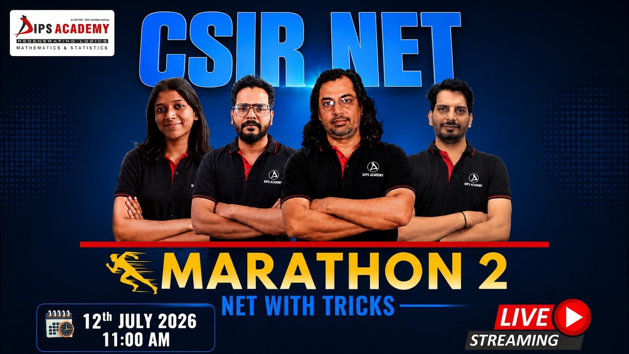 CSIR NET Mathematics July 2026 | Marathon 2 | Complete Revision Before Exam | 12th July at 11:00 AM